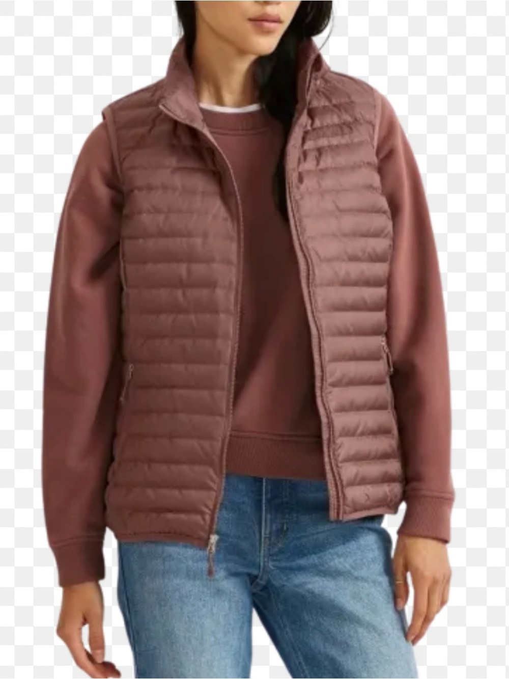Women’s Eddie Bauer Quilted 650 Down Vest - Dusty Rosewood